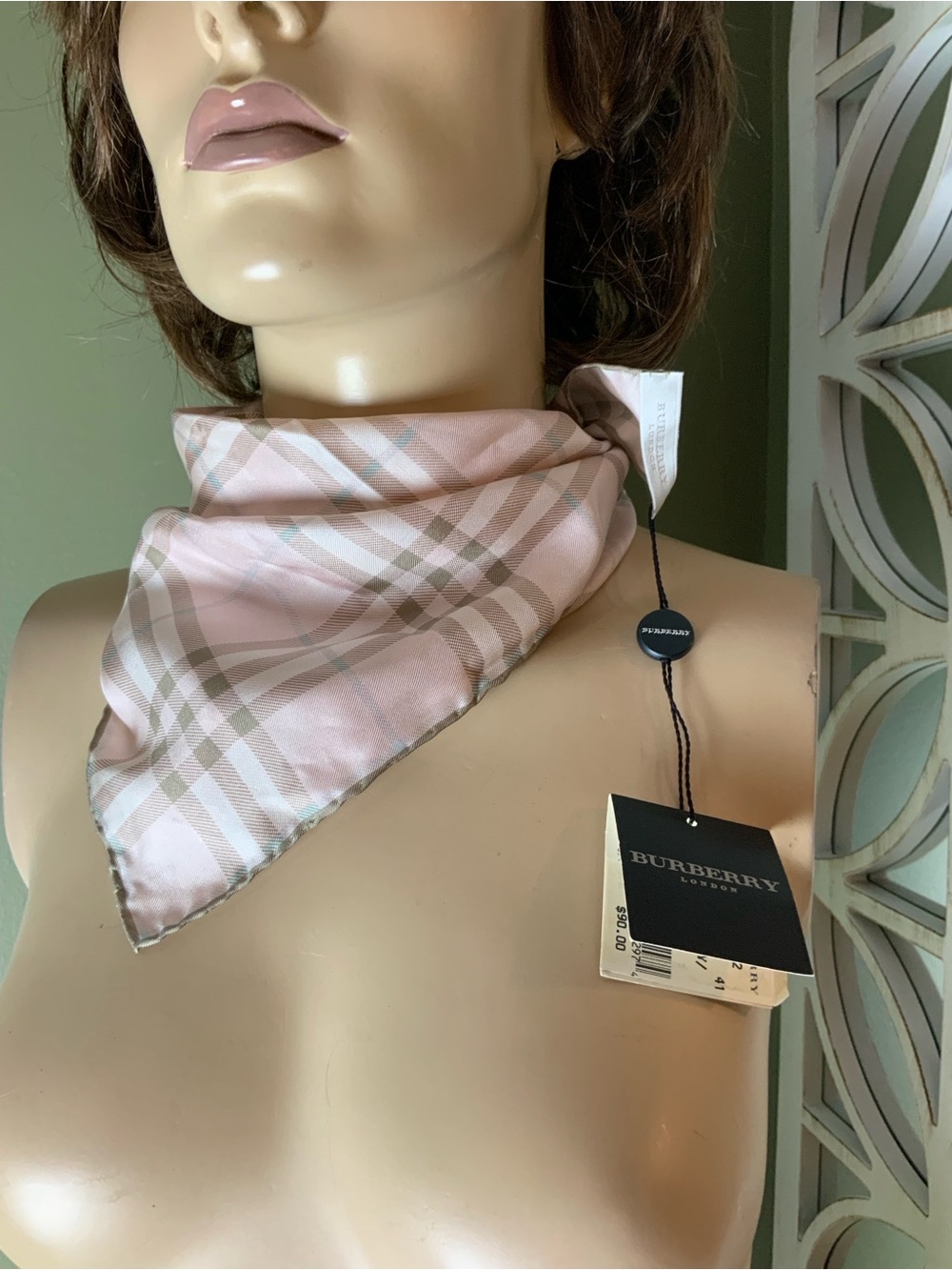 Burberry London Candy Pink Bandana Scarf bnwt